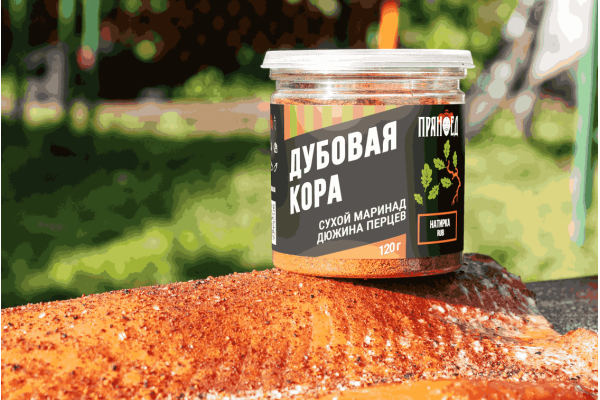 КОРА ДУБОВАЯ, дюжина перцев, натирка (RUB) - 220 г (банка с дозатором)