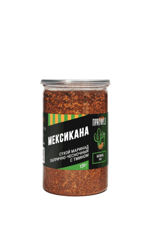 МЕКСИКАНА, папрично-чесночная смесь с тмином ПРЯНОЕД - 200 г (банка)