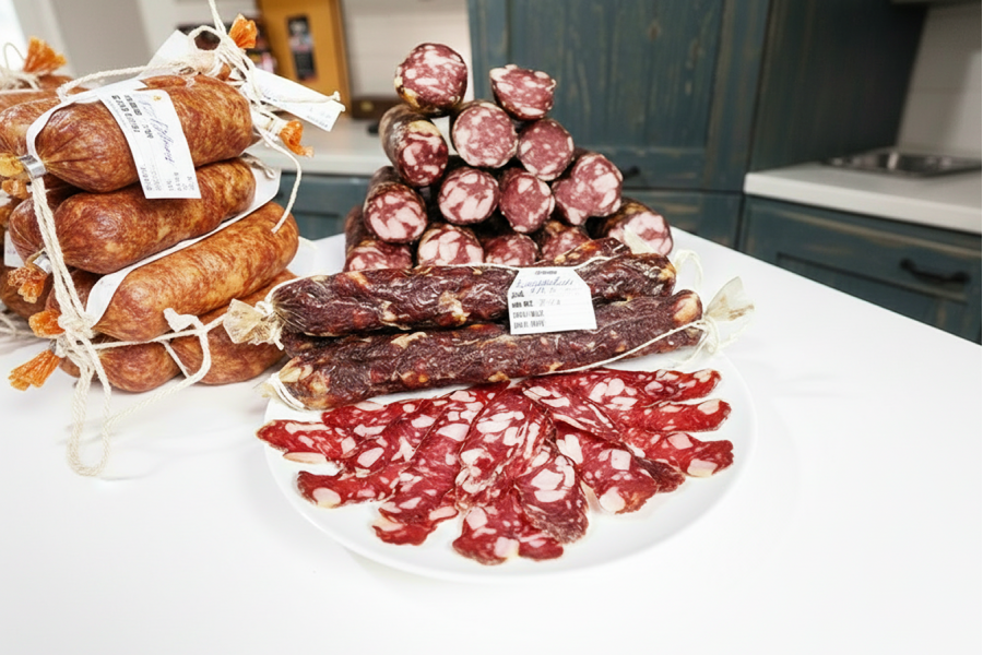 РЕЦЕПТ. Брауншвейгская (сыровяленая свино-говяжья колбаса со шпиком)