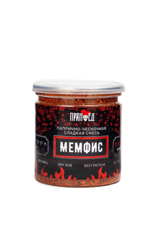 МЕМФИС RUB BBQ, папрично-чесночная сладкая смесь ПРЯНОЕД - 120 г (банка)