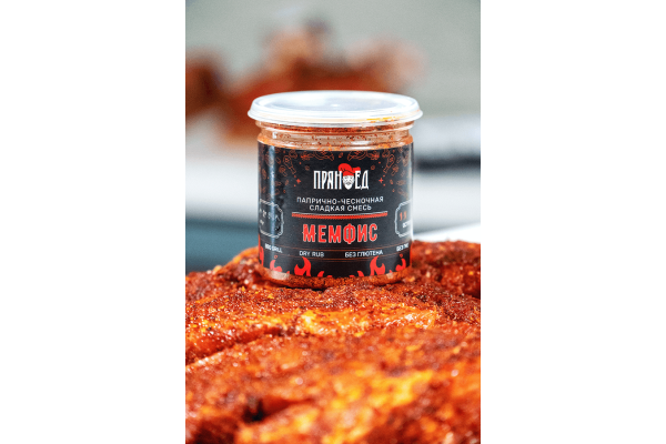 МЕМФИС RUB BBQ, гриль-пудра - лимитированная серия ПРЯНОЕД - 250 г (банка с дозатором)